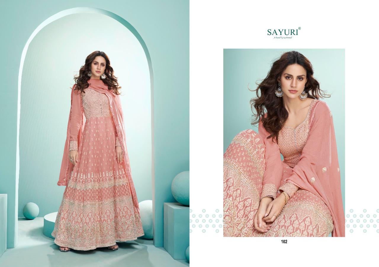 Aashirwad Creation Presents  Sayuri Breeze Gold Real Georgette With Heavy Embroidery Work Designer Salwar Suit At Wholesale Rate In Surat