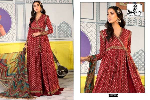 Majesty Presents Maria Vol-9 Pakistani Dress Wholesale Rate In Surat