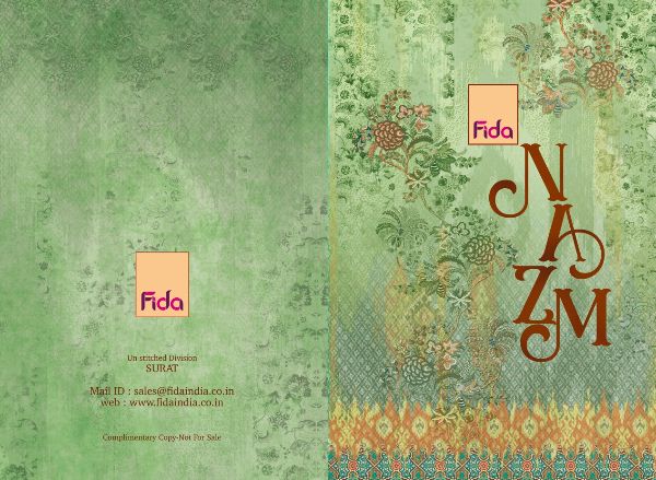 Fida Presents Nazma  Dress Material Wholesale Rate In Surat