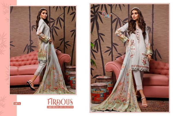Shree Fabs Presnets Firdous Embroidered Lawn Collection(chiffon) Wholesale Rate In Surat