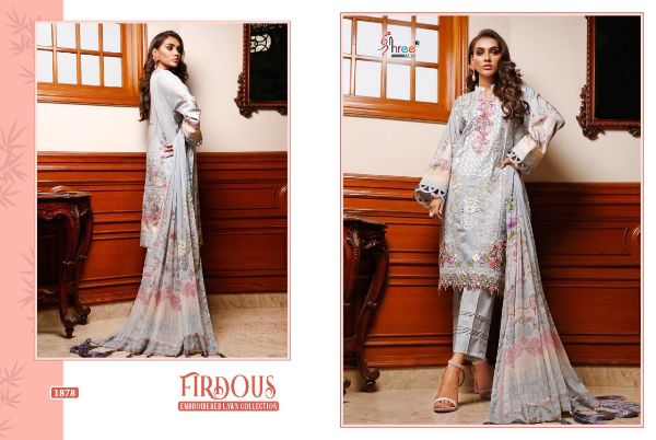 Shree Fabs Presnets Firdous Embroidered Lawn Collection(chiffon) Wholesale Rate In Surat