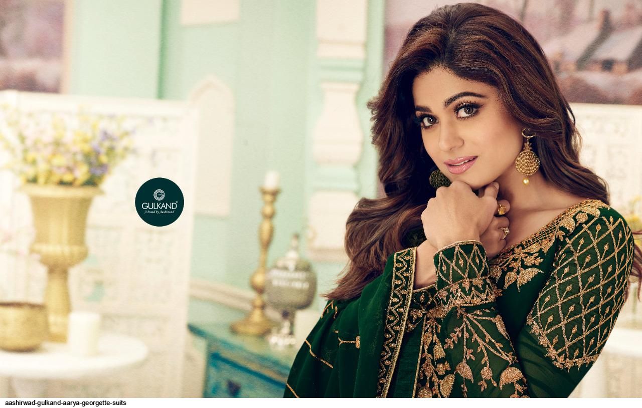 Aashirwad Presents Gulkand Aarya Georgette Suits At Wholesale Rate In Surat