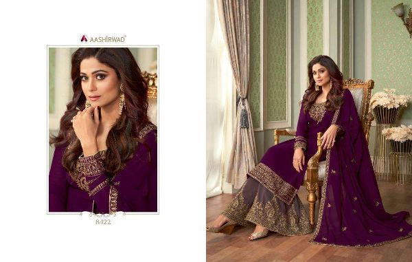 Aashirwad Presnets  Superb Georgette Exclusive Fancy Salwar Kameez Wholesale Rate In Surat
