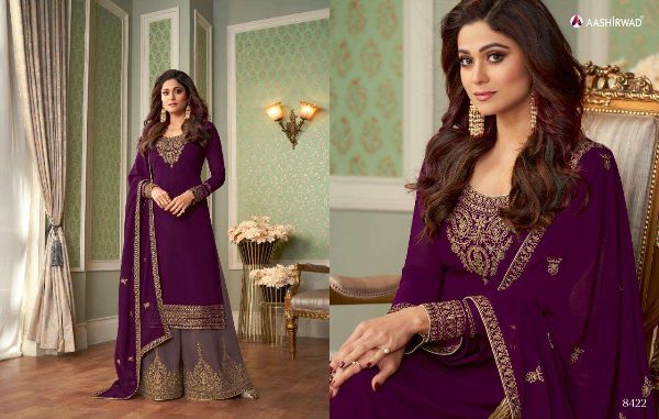 Aashirwad Presnets  Superb Georgette Exclusive Fancy Salwar Kameez Wholesale Rate In Surat