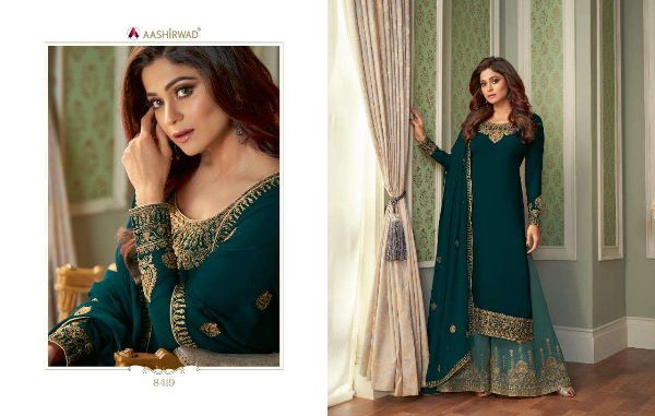 Aashirwad Presnets  Superb Georgette Exclusive Fancy Salwar Kameez Wholesale Rate In Surat