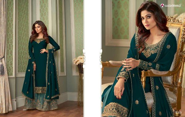 Aashirwad Presnets  Superb Georgette Exclusive Fancy Salwar Kameez Wholesale Rate In Surat