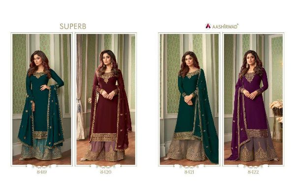 Aashirwad Presnets  Superb Georgette Exclusive Fancy Salwar Kameez Wholesale Rate In Surat