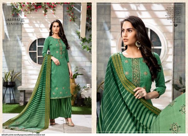 Adinath Prin Presnets Sandhya Pure Pashmina Salwar Suit Wholesale Rate In Surat