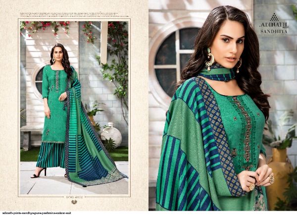 Adinath Prin Presnets Sandhya Pure Pashmina Salwar Suit Wholesale Rate In Surat