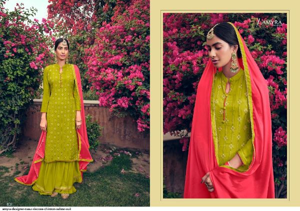 Amyra Designer Presents  Naaz Viscose Chinnon Salwar Suit Wholesale Rate In Surat