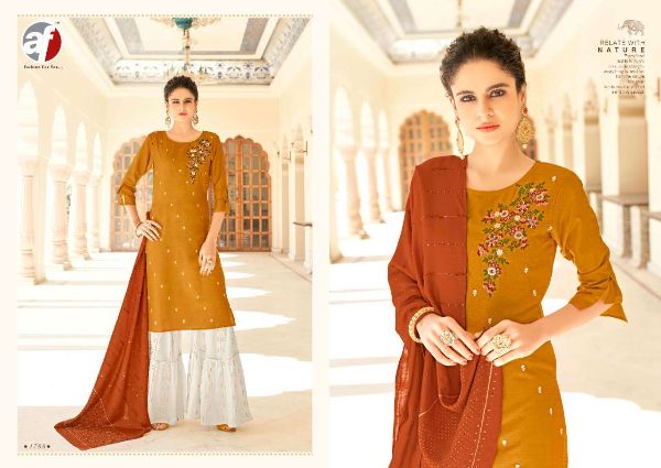 Anju Fab Presents   Ghoomar Silk Kurti With Garara And Dupatta Readymade Collection Wholsale Rate In Surat