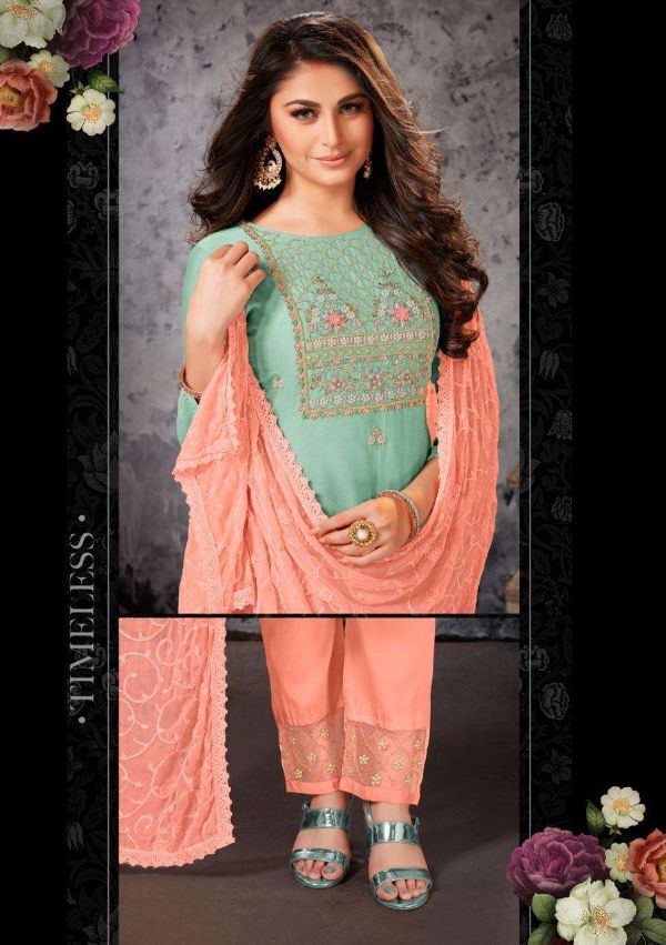 Anju Fab Presents  Shehnai Vol 1 Kurti With Exclusive Pant And Heavy Dupatta Set Wholesale Rate In Surat
