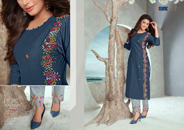 Anju Fabrics Presnets  Little Lady Bember Silk Readymade Kurti With Pant Wholesale Rate In Surat