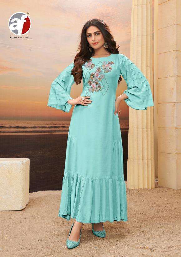 Anju Fab Presnets Fashion Fever  Designer Handwork Party Wear Long Gown Wholesale Rate In Surat
