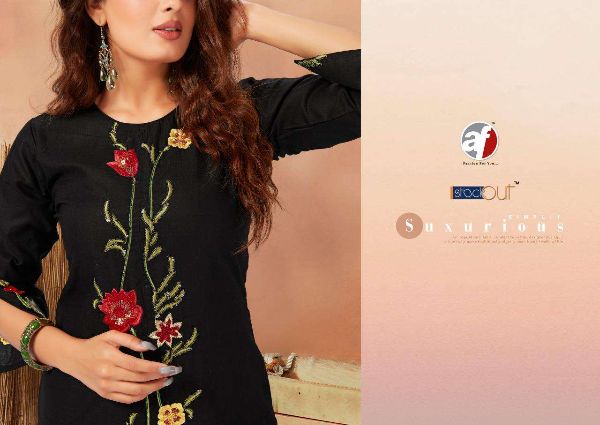 Anju Fab Presents  Forever Vol 2  Linen Cotton Embroidery Designer Fancy Kurti Wholesale Rate In Surat