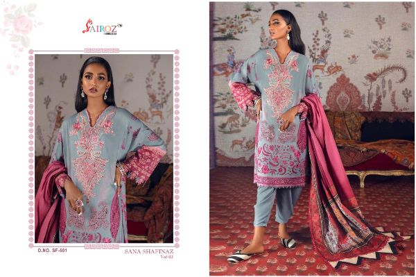 Sairoz Presnets Sana Safinaz Vol-3 Heavy Cotton Pakistani Suit Wholesale Rate In Surat