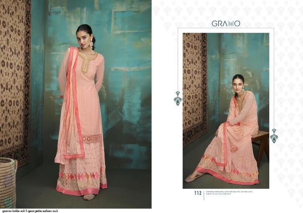 Gramo Presnets  Bride Vol 1 Georgette Salwar Suit Wholesale Rate In Surat