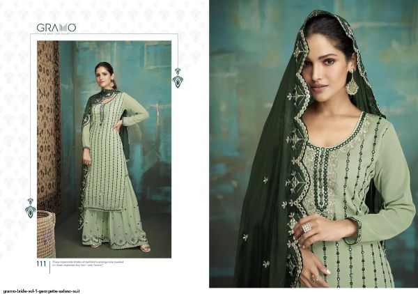 Gramo Presnets  Bride Vol 1 Georgette Salwar Suit Wholesale Rate In Surat