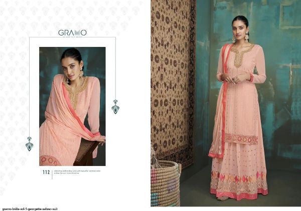 Gramo Presnets  Bride Vol 1 Georgette Salwar Suit Wholesale Rate In Surat