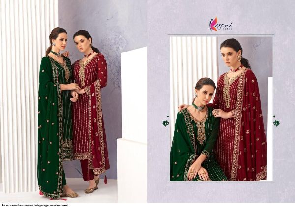 Kesari Trendz Presents  Simran Vol 4 Georgette Salwar Suit Wholesale Rate In Surat