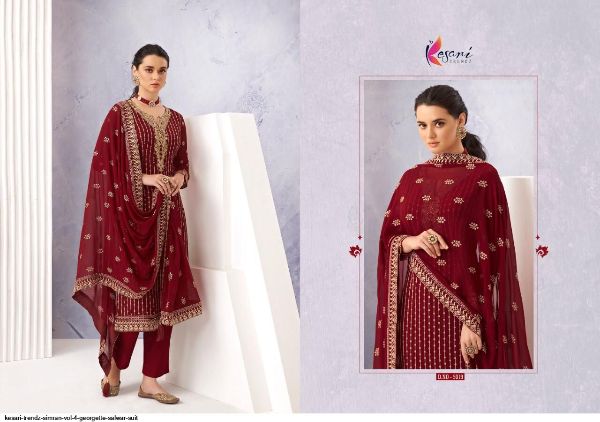 Kesari Trendz Presents  Simran Vol 4 Georgette Salwar Suit Wholesale Rate In Surat