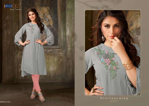 Anju Fab Presents Purity  Georgette Kurti With Pant Readymade Collection Wholesale Rate In Surat