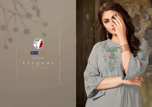 Anju Fab Presents Purity  Georgette Kurti With Pant Readymade Collection Wholesale Rate In Surat