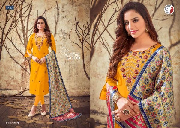 Anju Fab Presnets  Rangeen Vol 6  Exclusive Fancy Kurti With Dupatta Wholesale Rate In Surat