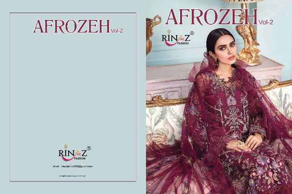 Rinaz Fashion Presnets  Afroze Vol 2 Fancy Pakistani Dress Materials With Heavy Embroidery & Diamond Work Wholesale Rate In Surat