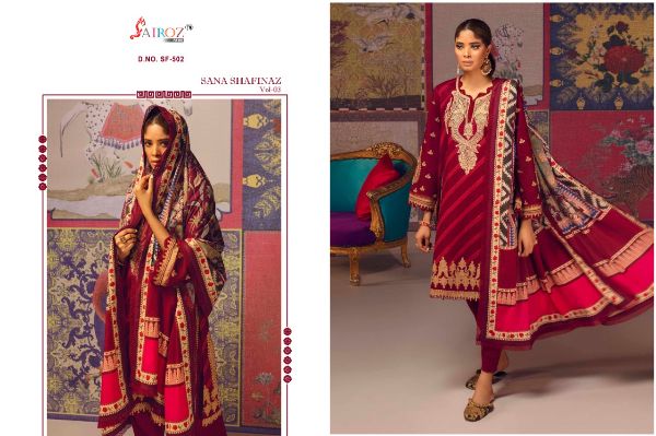 Sairoz Presnets Sana Safinaz Vol-3 Heavy Cotton Pakistani Suit Wholesale Rate In Surat