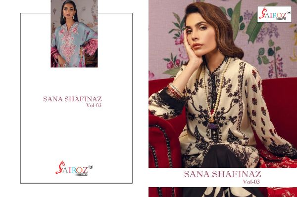 Sairoz Presnets Sana Safinaz Vol-3 Heavy Cotton Pakistani Suit Wholesale Rate In Surat