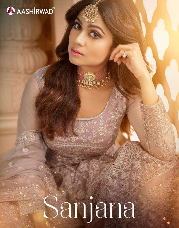 Aashirwad Presnets Sanjana Wedding Long Indian Suits Wholesale Rate In Surat