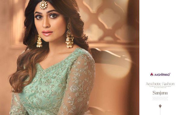 Aashirwad Presnets Sanjana Wedding Long Indian Suits Wholesale Rate In Surat