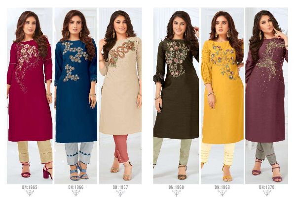Anju Fab Shaukeen Vol 4 Bember Silk Kurti With Pant Supplier Wholesale Rate In Surat