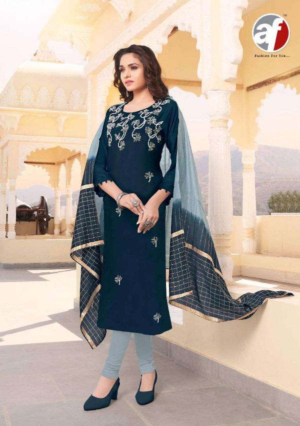 Anju Fab Presents  Sundari Pure Maslin Designer Kurti With Dupatta Collection Wholesale Rate In Surat