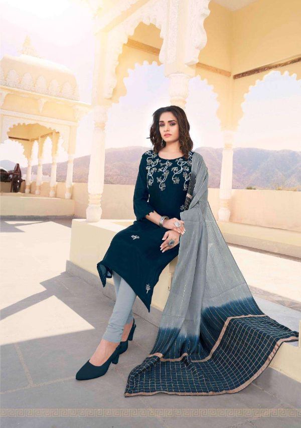 Anju Fab Presents  Sundari Pure Maslin Designer Kurti With Dupatta Collection Wholesale Rate In Surat