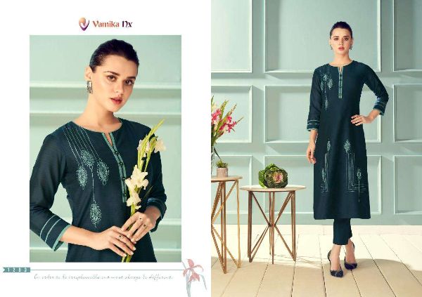 Vamika Nx Presnets  Magic Viscose Silk Formal Wear Fancy Kurtis Wholesale Rate In Surat