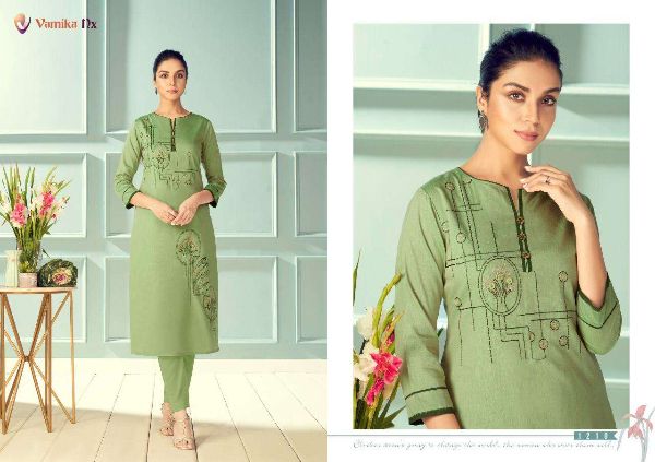 Vamika Nx Presnets  Magic Viscose Silk Formal Wear Fancy Kurtis Wholesale Rate In Surat