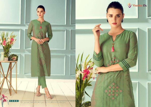 Vamika Nx Presnets  Magic Viscose Silk Formal Wear Fancy Kurtis Wholesale Rate In Surat