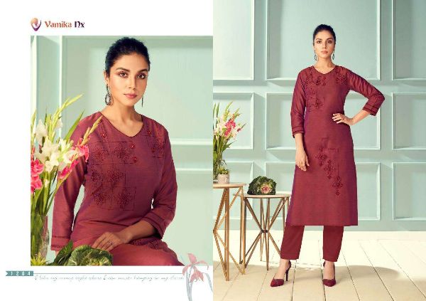 Vamika Nx Presnets  Magic Viscose Silk Formal Wear Fancy Kurtis Wholesale Rate In Surat