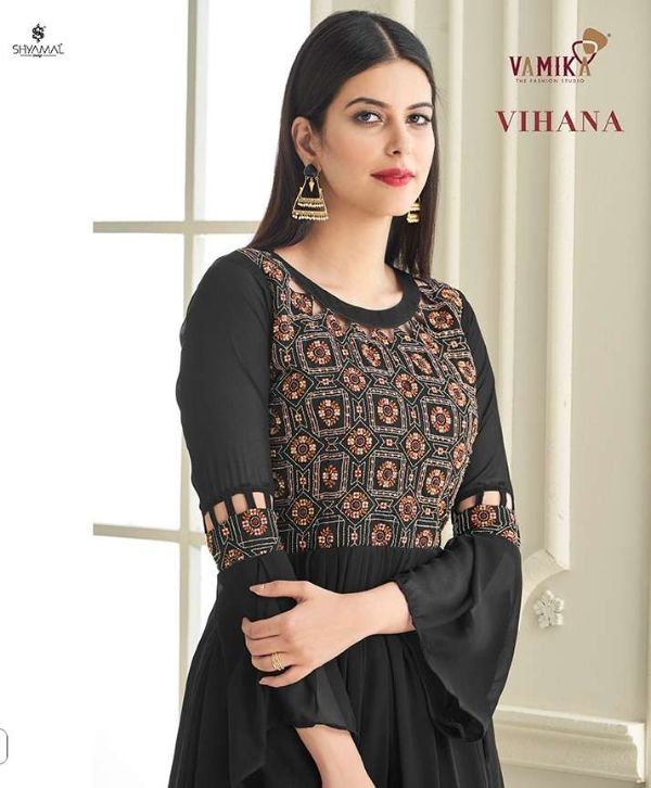 Vamika Presnets Vihana  Georgette With Heavy Embroidery Festival Season Designer Gown Wholesale Rate In Surat