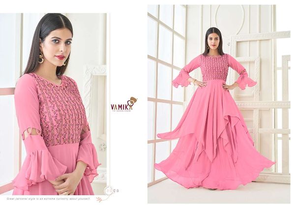 Vamika Presnets Vihana  Georgette With Heavy Embroidery Festival Season Designer Gown Wholesale Rate In Surat
