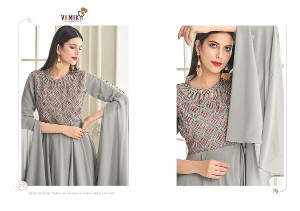 Vamika Presnets Vihana  Georgette With Heavy Embroidery Festival Season Designer Gown Wholesale Rate In Surat