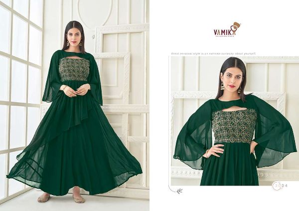 Vamika Presnets Vihana  Georgette With Heavy Embroidery Festival Season Designer Gown Wholesale Rate In Surat