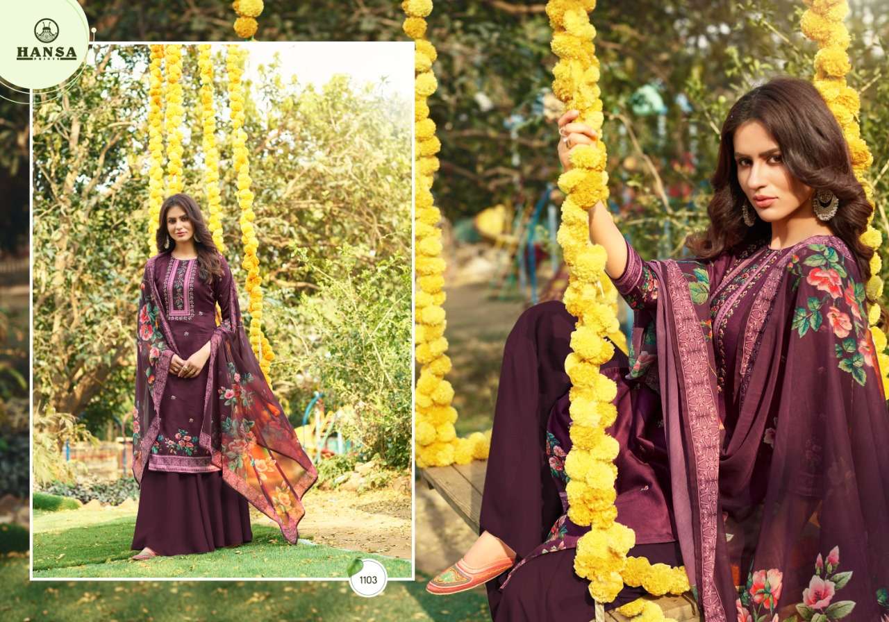 Hansa Print Presents  Hidaya Anushka 1101 To 1108 Series Salwar Suits Wholesale  Rate In Surat