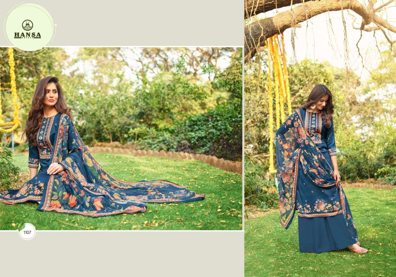 Hansa Print Presents  Hidaya Anushka 1101 To 1108 Series Salwar Suits Wholesale  Rate In Surat