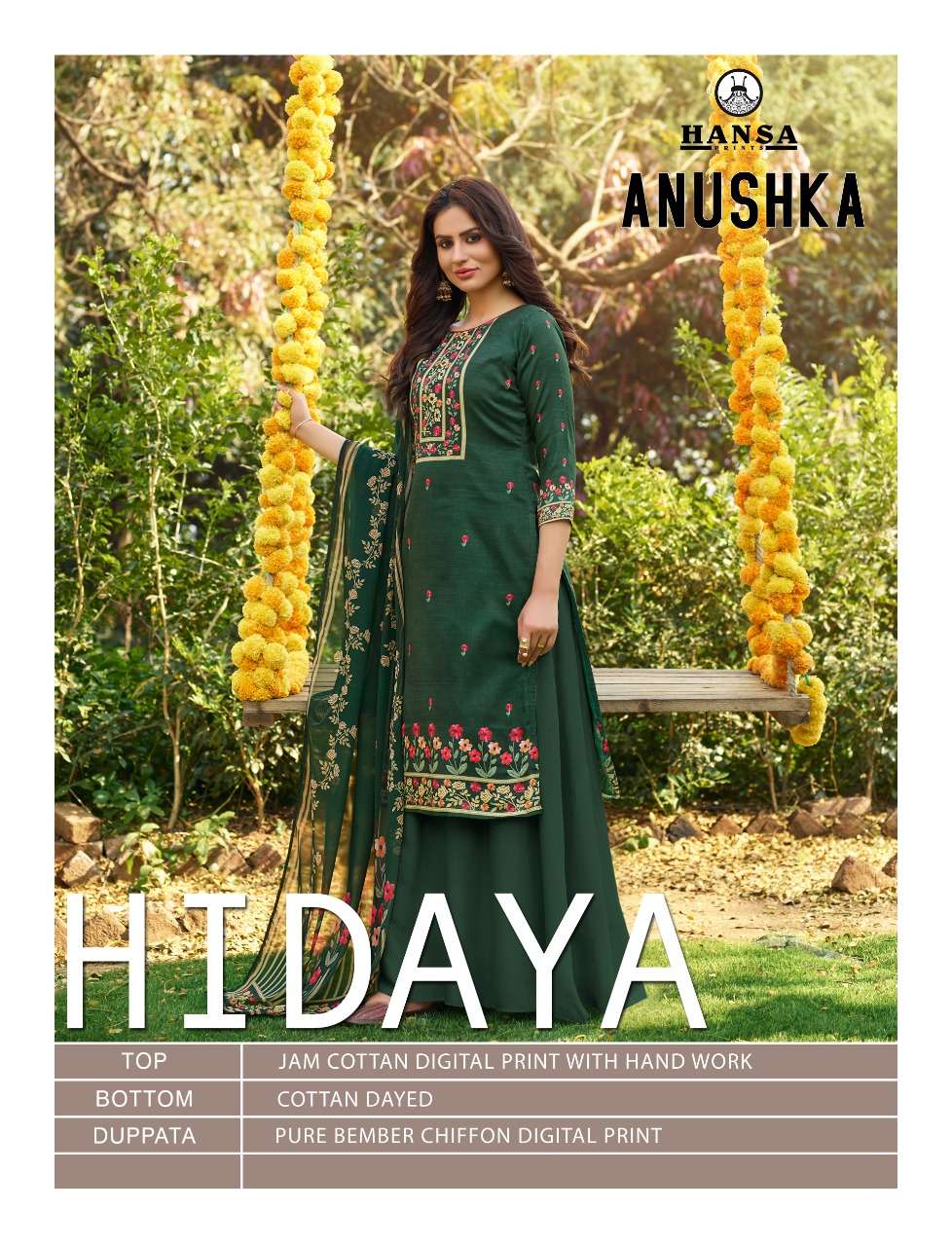 Hansa Print Presents  Hidaya Anushka 1101 To 1108 Series Salwar Suits Wholesale  Rate In Surat