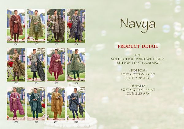 Sweety Fashion Presnets  Navya Soft Cotton Print  Dress Material Salwar Suits Wholesale Rate In Surat