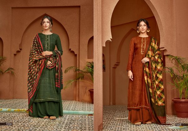Sweety Fashion Presnets Nayara Pashmina Dress Material Wholesale Rate In Suart