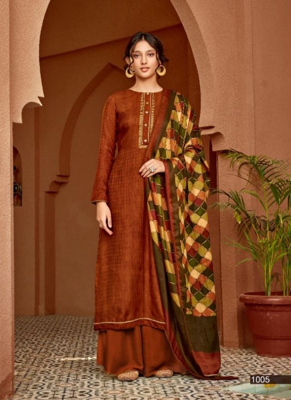 Sweety Fashion Presnets Nayara Pashmina Dress Material Wholesale Rate In Suart